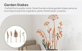 HouseVibe 5 Pieces Decorative Garden Stakes Metal Yard Art Ornaments for Outdoor Pathway Farm Lawn Decor- Style B