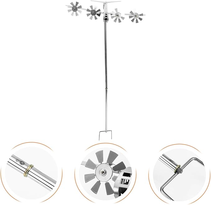 Airplane Windmill Iron Crafts for Outdoor Garden Decoration Vivid Sculpted Ornament Durable Metal Decor Charming Present for Home and Holidays