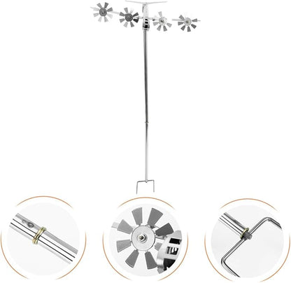 Airplane Windmill Iron Crafts for Outdoor Garden Decoration Vivid Sculpted Ornament Durable Metal Decor Charming Present for Home and Holidays