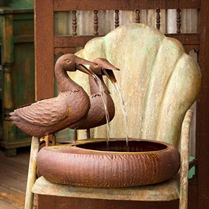 Park Hill Collection Folk Art Duck Fountain - Spitter with Pump (Duck)