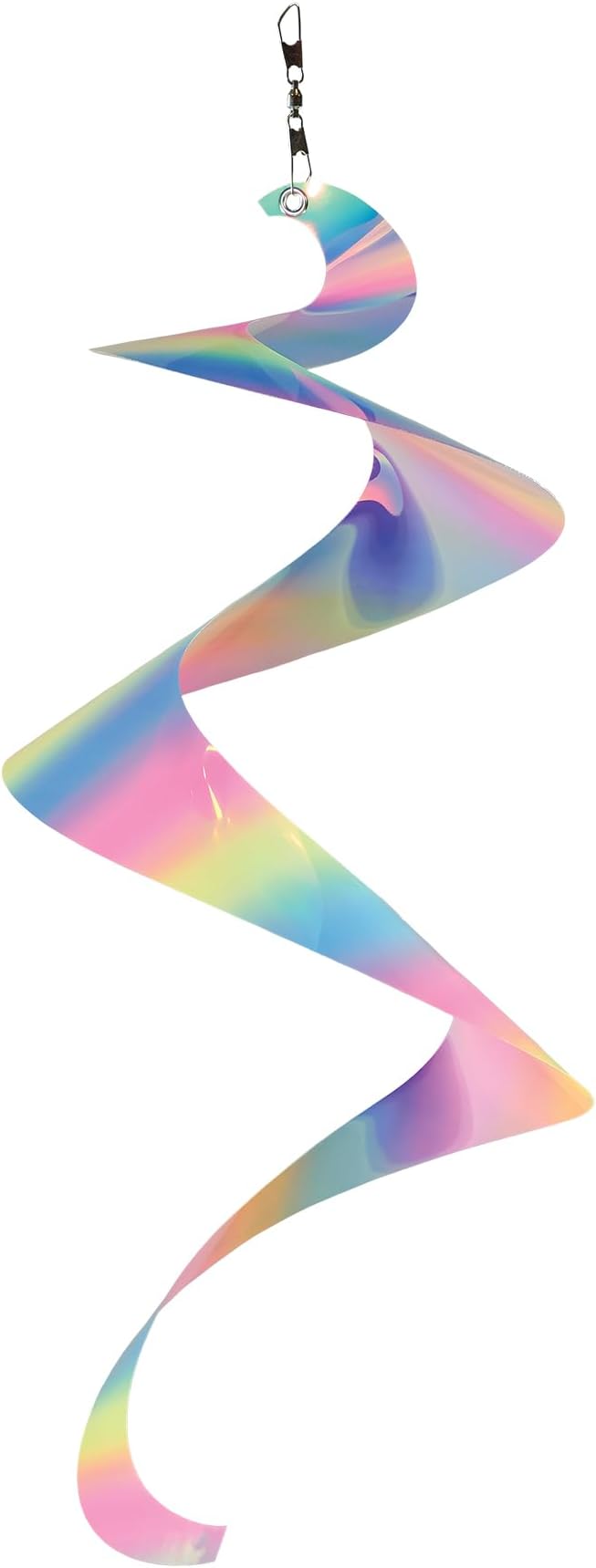 In the Breeze 9159 — 30-inch Striped Iridescent Twister Tail — Colorful Suncatcher Wind Spinner for Yards and Gardens, Humane Animal Deterrent…