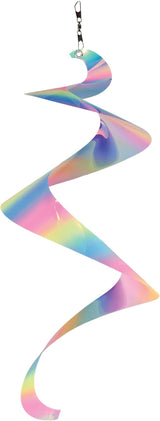 In the Breeze 9159 — 30-inch Striped Iridescent Twister Tail — Colorful Suncatcher Wind Spinner for Yards and Gardens, Humane Animal Deterrent…