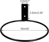Sivya 6 Pack 6in Flower Pot Holder Ring Wall Mounted Metal Planter Hooks Hangers (6, 6")