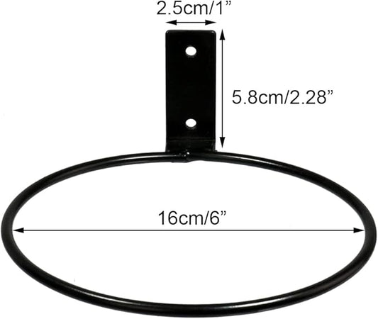 Sivya 6 Pack 6in Flower Pot Holder Ring Wall Mounted Metal Planter Hooks Hangers (6, 6")