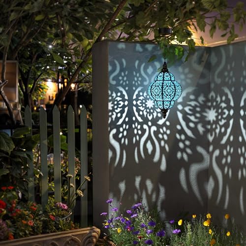 Hapjoy Hanging Solar Lantern - Moroccan Black Waterproof