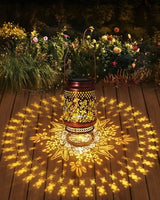 2 Pack Hummingbird Solar Lanterns - Waterproof Metal Outdoor Lights