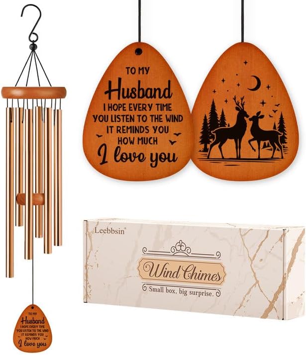 Gifts for Husband, Husband Wind Chimes, Best Gift for Husband, Birthday Gift for Husband from Wife, Love Reminder Gifts for Birthday Wedding Anniversary Father‘s Day Christmas