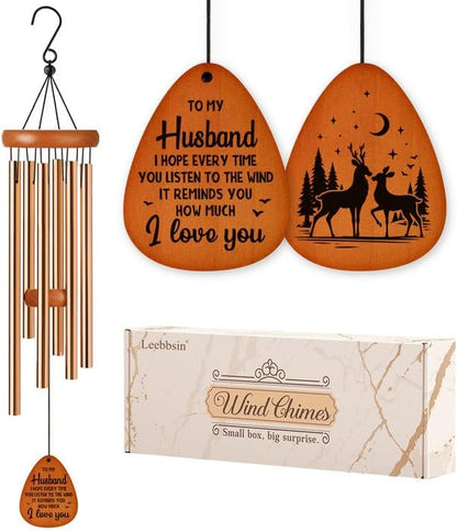 Gifts for Husband, Husband Wind Chimes, Best Gift for Husband, Birthday Gift for Husband from Wife, Love Reminder Gifts for Birthday Wedding Anniversary Father‘s Day Christmas