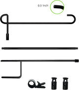 Garden Flag Pole Stand Holder, Garden Flags for Outside with Flag Stopper and Clip Waterproof Powder-Coated Paint for Flag Pole Holder for Outside House,Yard Flags for Outside