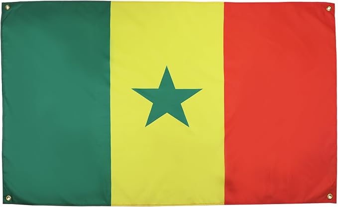 AZ FLAG Senegal Flag 150 x 90 cm with 4 Eyelets for Balcony or Wall
