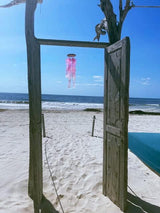 Capiz Shell Wind Chimes - with Clear & Melodious Sound -Handmade Sturdy Wood Wind Chimes Provides Comfortable and Pleasant Ambiance State Every Day, (Pink)
