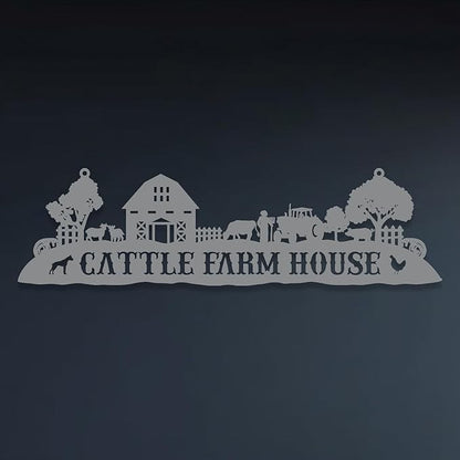 Personalized Metal Farm Sign, Customized Family Name Ranch Sign, Large Last Name Sign for Farmhouse Decoration, Outdoor Farm Wall Art, Welcome Sign, Entrance Gate Sign, Farm Lovers Gift, Garden Decor