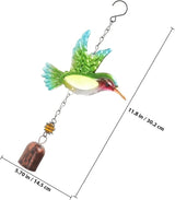 Metal Hummingbird Wind Chime Lightweight Metal Animal Design Sound Outdoor Garden Patio Hanging Decor