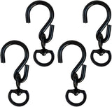 SOFTMED Swivel Plant Hanger Hooks 4PACK, Swivel Hooks for Hanging Plants Heavy Duty (Black-4pcs)