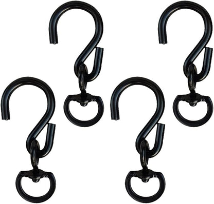 SOFTMED Swivel Plant Hanger Hooks 4PACK, Swivel Hooks for Hanging Plants Heavy Duty (Black-4pcs)