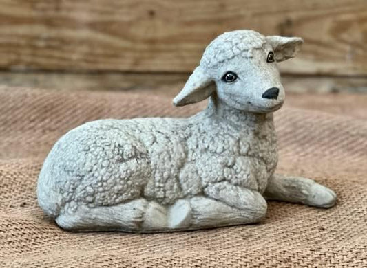Realistic Lamb Handmade Religious Statue Outdoor Sculpture Garden Ornament Sheep Concrete Figure