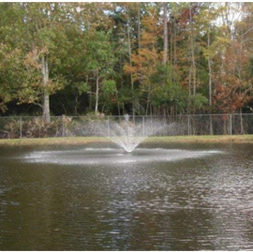 Custom Pro 1/3 HP Floating Pond and Lake Fountain Complete Kit - Powerful 3500 GPH Pump, 4 Spray Styles, 100 Foot Cord and More - Easy to Assemble