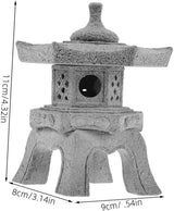 Toyvian Japanese Garden Decor Zen Garden Pavilion Ornaments Stone Pagoda Statue for Bonsai Decoration