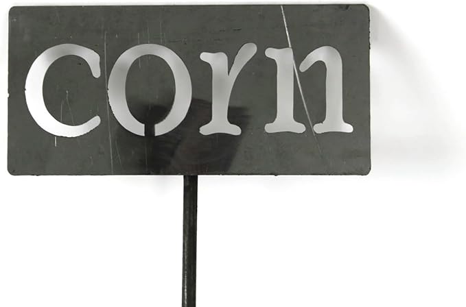 Classic Metal Garden Markers 19 Inches Tall (corn, Raw, Unfinished Steel (will rust with time))