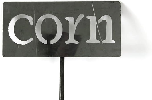 Classic Metal Garden Markers 19 Inches Tall (corn, Raw, Unfinished Steel (will rust with time))