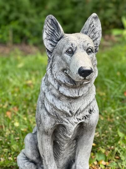 Amazing German Shepherd Dog Statue Memorial Garden Figure Dog Lover Gift Hunting Pet Figurine