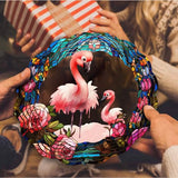 Mother Baby Flamingo Wind Spinner - 3D Hanging Ornament