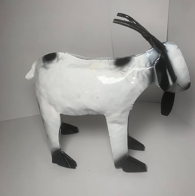 Decorative Rustic Metal Goat - Animal Metal Art, Home Metal Decor