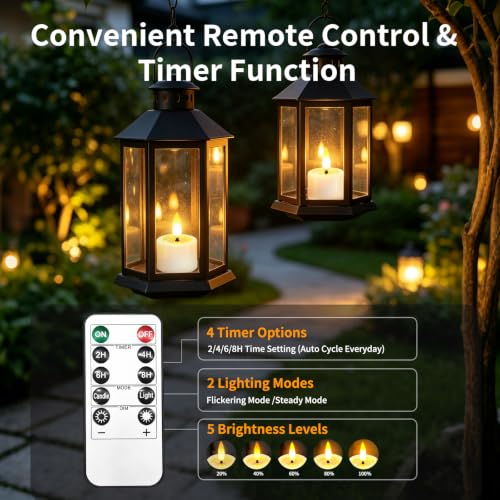 Rechargeable Tea Light Candles - 6 Pack with Remote Timer