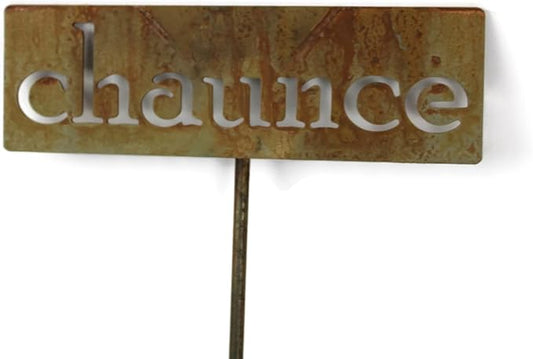 Classic Metal Garden Markers Clearance Items 20 to 33 Inches Tall (chaunce, Naturally Rusted)