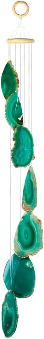 rockcloud Agate Slices Geode Wind Chime Home Garden Decoration Figurine, 28-33 inches