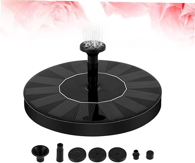 SUPVOX 1W Solar Floating Fountain Pump for Garden Pool Outdoor Solar Panel Water Fountain Decoration Black for Water Features