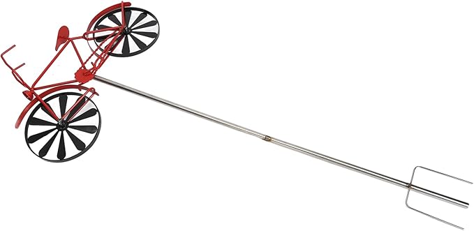 Fdit Vintage Metal Wind, Bike Garden for Yard and Garden, Vintage Wind Sculptures Stake Decoration for Patio Lawn Farm Backyard