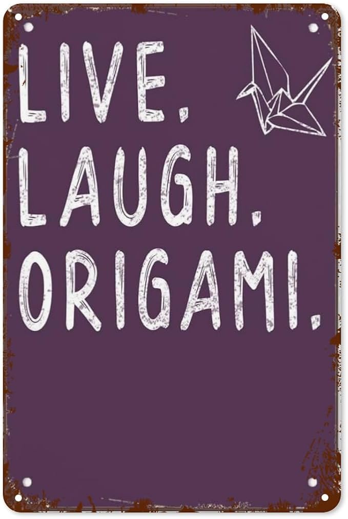 Vintage Tin Signs Eat Sleep Repeat Origami Retro Metal Wall Decor for Home,Garden & Patio Inspirational Quotes & Funny Life Posters 8x12IN