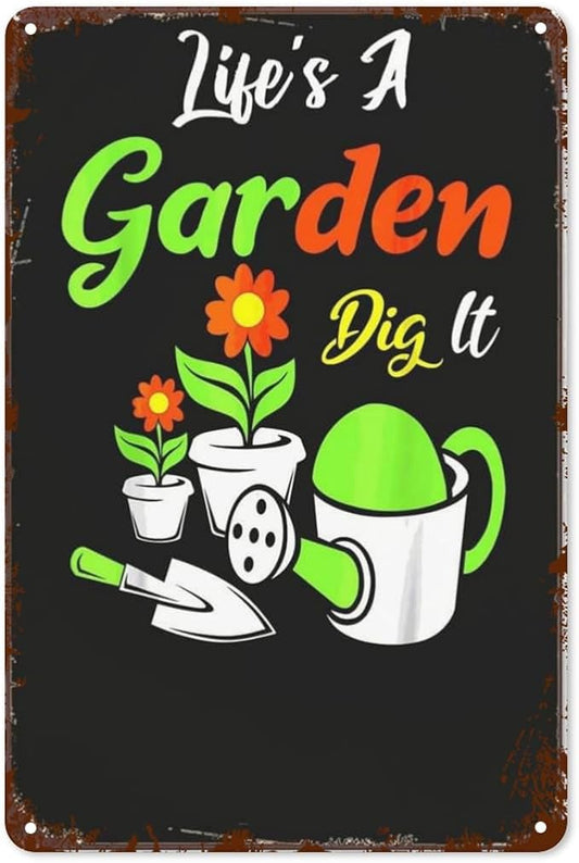 Vintage Metal Tin Sign Amateurer Wall Decor for Home,Garden,Yard,Patio,Office,Dorm,& More 8x12 inches Retro & Funny Room Decorations