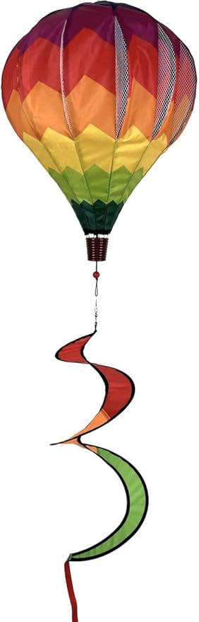 Chevron Rainbow Deluxe Hot Air Balloon Windsock Everyday Wind Twister Everyday 54" L Briarwood Lane