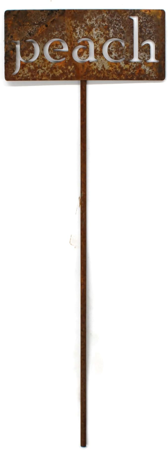 Classic Metal Garden Markers 19 Inches Tall (peach, Naturally Rusted)