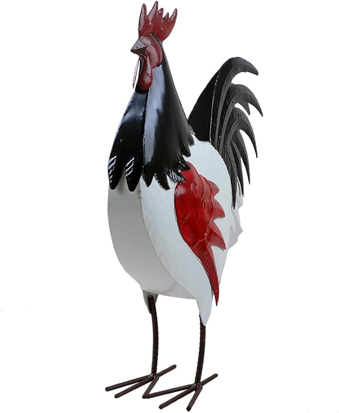 Rooster Statue Chicken Animal Sculpture Garden Decoration Metal Yard Art for Patio Lawn Backyard Outdoor Decoration