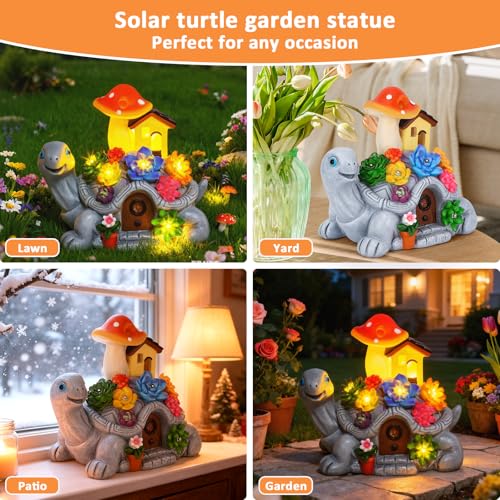Solar Garden Turtle Decor Light