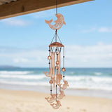Wind Chimes for Outside, Dolphin Moon Aluminum Tube Windchime Melodious Melodic for Porch Patio Garden Decor, Unique Metal Memorial Wind Chimes Housewarming Gifts for Friends and Family