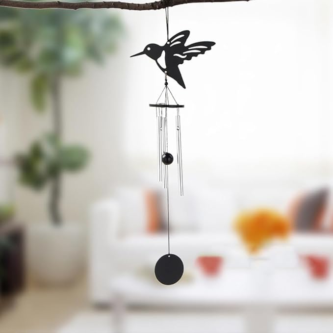 Humming Bird Wind Chime - Garden Wind Chime for Home, Outdoor Waterproof Windchime with Melodic Tones for Patio, Yard Decor, and as a Unique Housewarming Gift