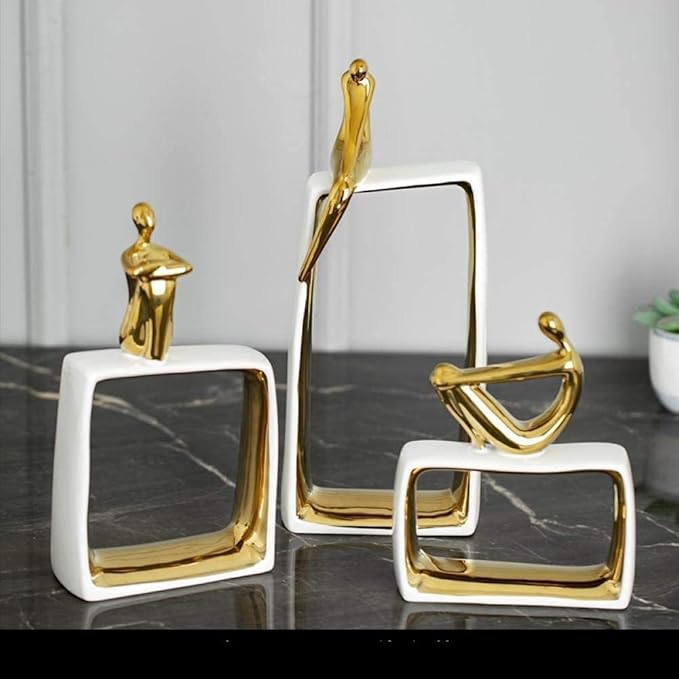 Garden Ornaments Decor Statue Outdoor,Abstract Unique Statue Sculpture Creative Statues and Sculptures Outdoor Decor for Garden,Abstract Figure Statue Creative Fashion Character Art