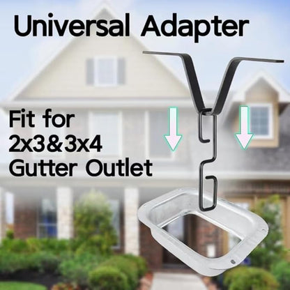 Rain Chain Gutters Adapter Clip for Outside V Style Copper Hook Hanger Iron Connector for Rain Chimes Downspout Outside Hardware Rain Catcher System Installation Accessories for Garden & Yard Spring.