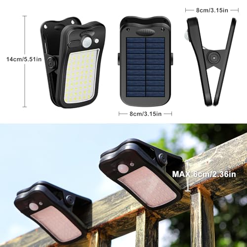 Tryme Solar Clip-On Light with Motion Sensor, 2-Pack