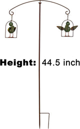 Metal Birds Seesaw Balancer Garden Deorative Stakes 45", Iron Yard Balanceing Stake Art, Animal Scarecrow Sway Up and Down in Wind, Gifts to Bird Lovers as Grassland Lawn Farmland Decor