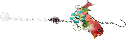 BESPORTBLE Creative Bird Figurine Hanging Decor Stained Glass Garden Statue for Outdoor Home Adornment Lifelike Iron Craftsmanship for Garden Patio Decoration