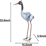 Heron Statue Metal Heron Sculpture Heron Ornaments Garden Decoration Metal Yard Art for Patio Lawn Backyard Outdoor Decoration