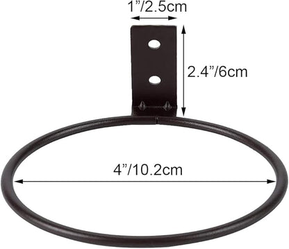 Sivya 6 Pack 4in Flower Pot Holder Ring Wall Mounted Metal Planter Hooks Hangers Wall Bracket