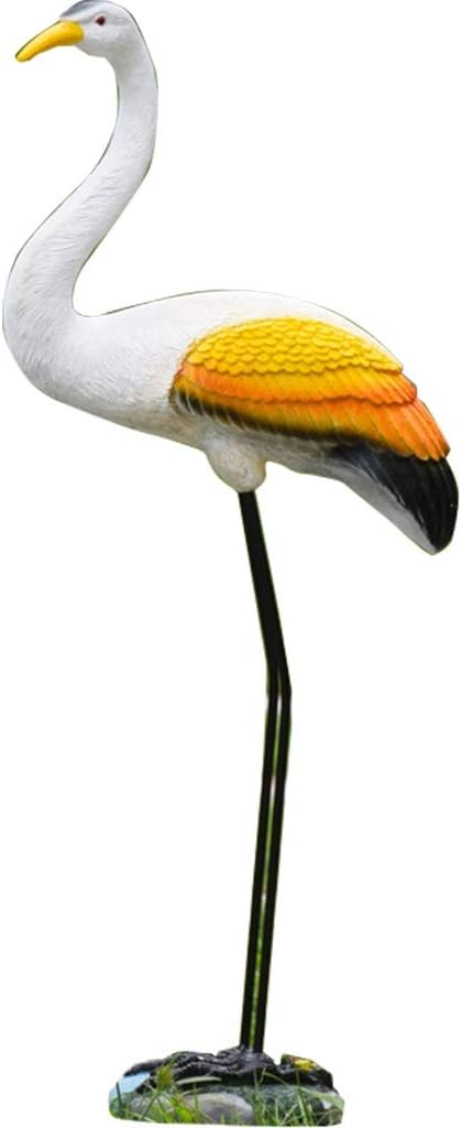 Garden Statue Animal Sculpture Outdoor Decor Gift Outdoor Statues Outdoor Garden Simulation Animal Sculpture Figurine Crane Statue Garden Courtyard Animal Decoration(25 * 9 * 60cm-B)