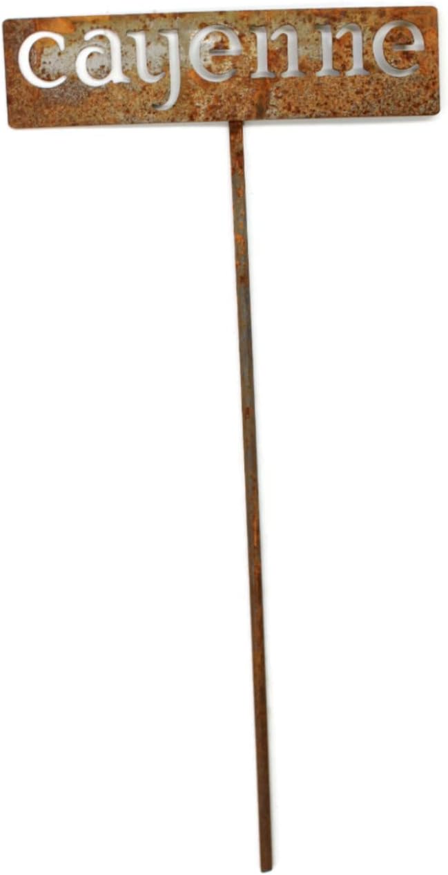 Classic Metal Garden Markers 19 Inches Tall (cayenne, Naturally Rusted)