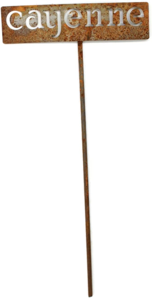 Classic Metal Garden Markers 19 Inches Tall (cayenne, Naturally Rusted)